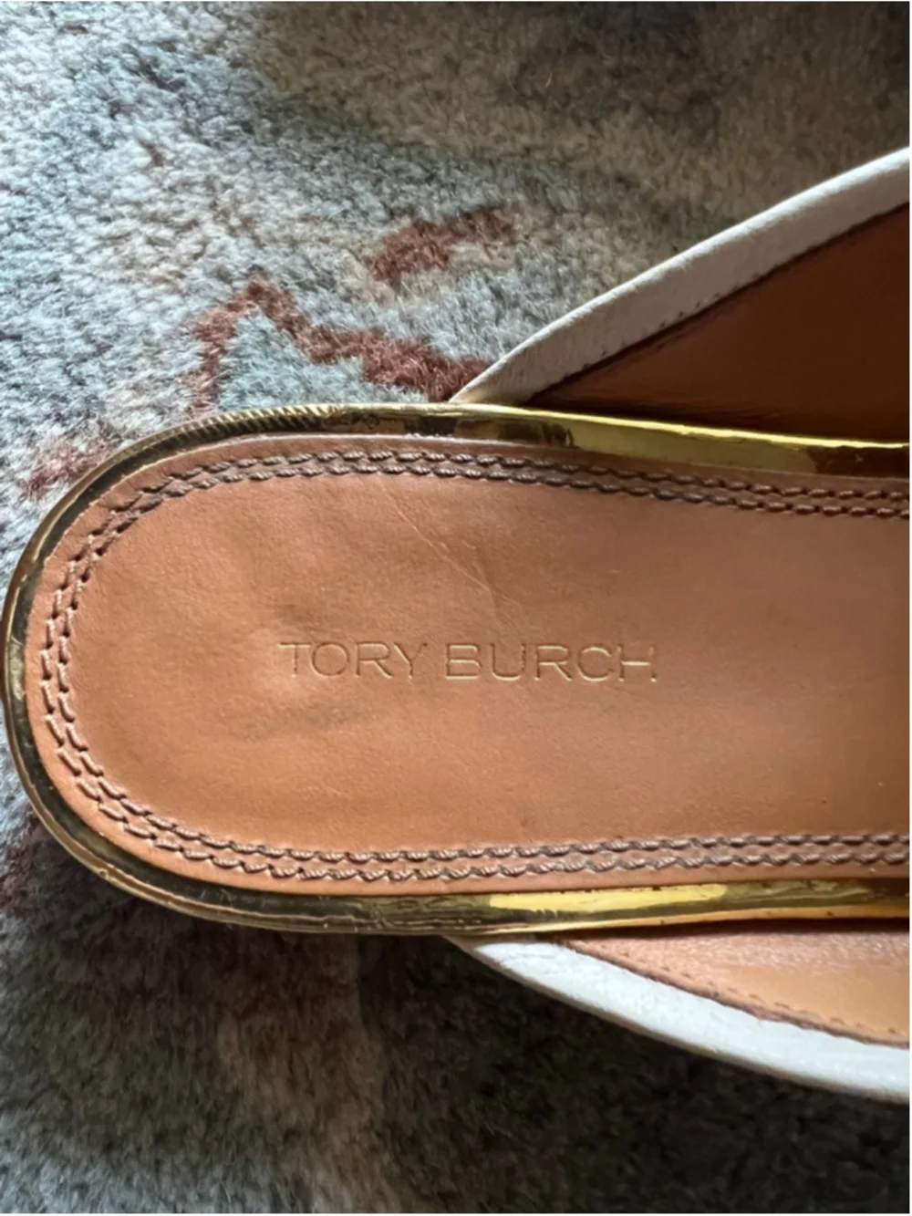 Tory Burch Mules & Clogs Size 9 Beige Gold